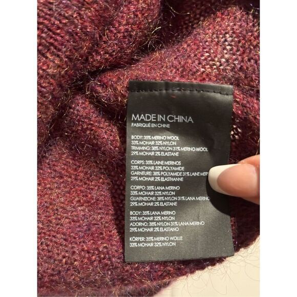 Club Monaco Mohair & Merino Wool V-Neck women’s sweater XS - Picture 13 of 13